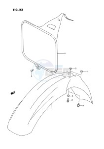 RM250 (E3) drawing FRONT FENDER