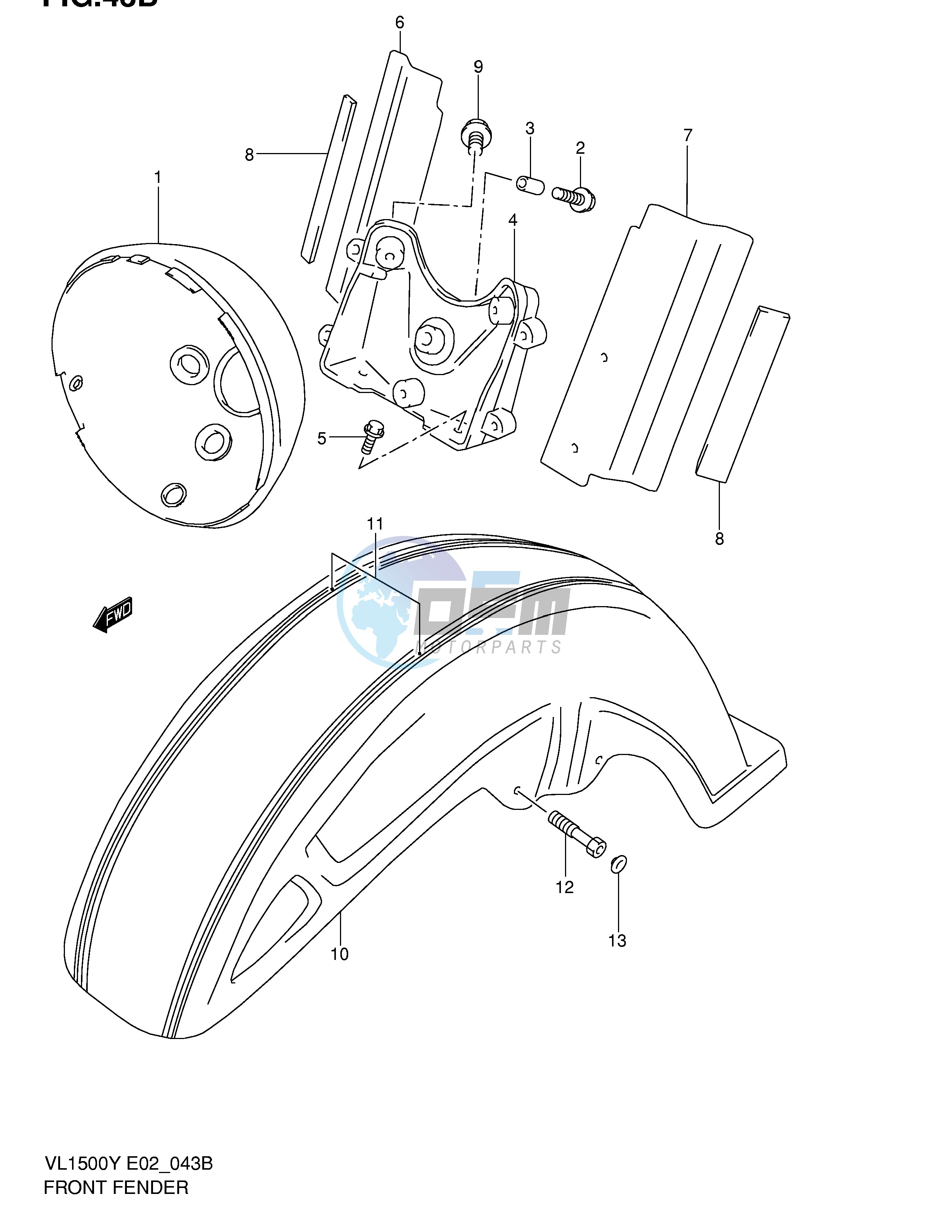 FRONT FENDER (MODEL K2)