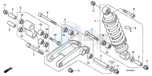 CBF1000T9 F / ABS CMF drawing REAR CUSHION