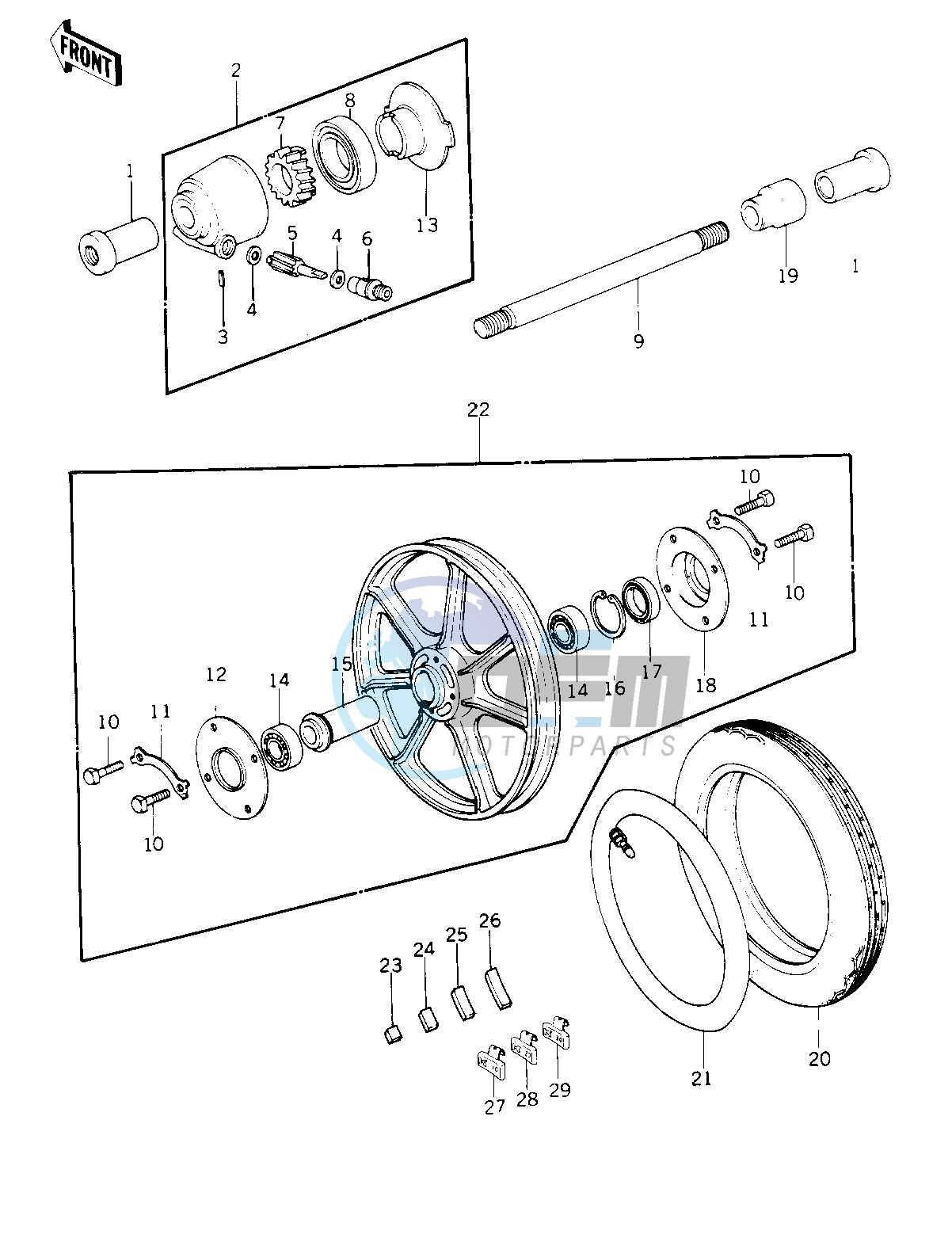 FRONT WHEEL_TIRE_HUB -- 77-78 B1_B2- -