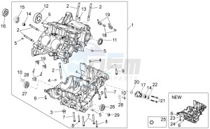 RSV 4 1000 APRC R ABS USA drawing Crankcase I