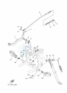 DT125 (3TTX) drawing STAND & FOOTREST