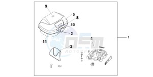 VFR800A drawing TOP BOX 45L