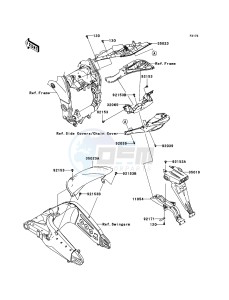 NINJA ZX-10R ZX1000E8F FR GB XX (EU ME A(FRICA) drawing Rear Fender(s)