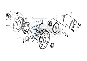 JOYRIDE EU2 - 200 cc drawing STARTING MOTOR