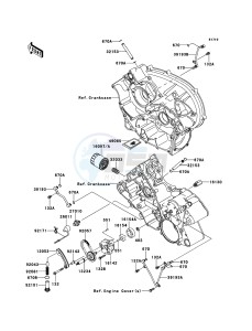 KFX700 KSV700A8F EU drawing Oil Pump