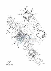 YZF125-A YZF-R125 (BGV3) drawing CYLINDER HEAD