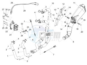 RSV4 1000 RACING FACTORY E4 ABS (EMEA) drawing Exhaust pipe