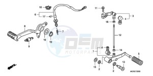 CBF600NA9 Europe Direct - (ED / ABS) drawing BRAKE PEDAL/ CHANGE PEDAL