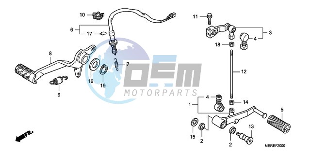 BRAKE PEDAL/ CHANGE PEDAL