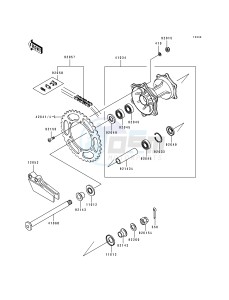 KX 250 K [KX250] (K) [KX250] drawing REAR HUB