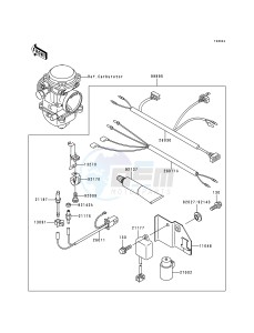 KLF 400 B [BAYOU 400 4X4] (B4-B6) [BAYOU 400 4X4] drawing OPTIONAL PARTS-- CARBURETOR- -