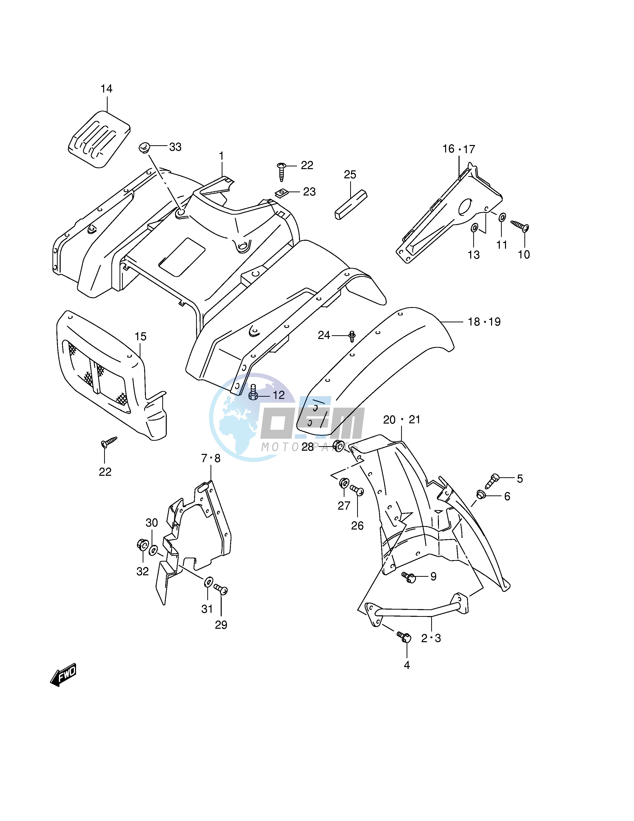 FRONT FENDER (MODEL W)