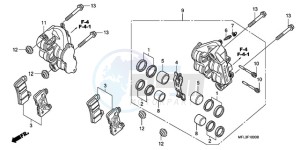 CBR1000RR9 Europe Direct - (ED / MME TRI) drawing FRONT BRAKE CALIPER