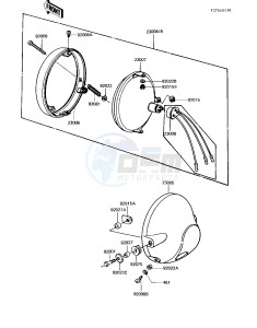 KZ 440 A [LTD] (A2-A4) [LTD] drawing HEADLIGHT -- 81-83 A2_A3_A4- -