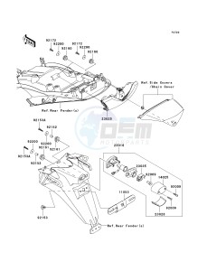 KRF 750 F [TERYX 750 4X4 NRA OUTDOORS] (F8F) C8F drawing TAILLIGHT-- S- -