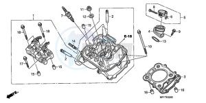 XL700V9 UK - (E / MKH) drawing FRONT CYLINDER HEAD