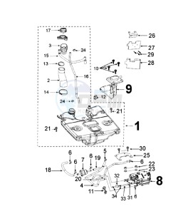 DJANGO 125 EVASION drawing TANK AND FUEL PUMP