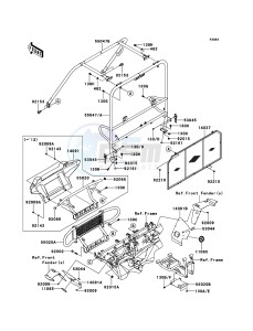 MULE 4010 DIESEL 4x4 KAF950FBF EU drawing Guards/Cab Frame