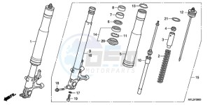 CBR1000RR9 Australia - (U / PSW) drawing FRONT FORK