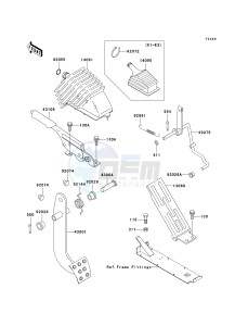 KAF 620 E [MULE 3010 4X4] (E1-E5) [MULE 3010 4X4] drawing BRAKE PEDAL_THROTTLE LEVER