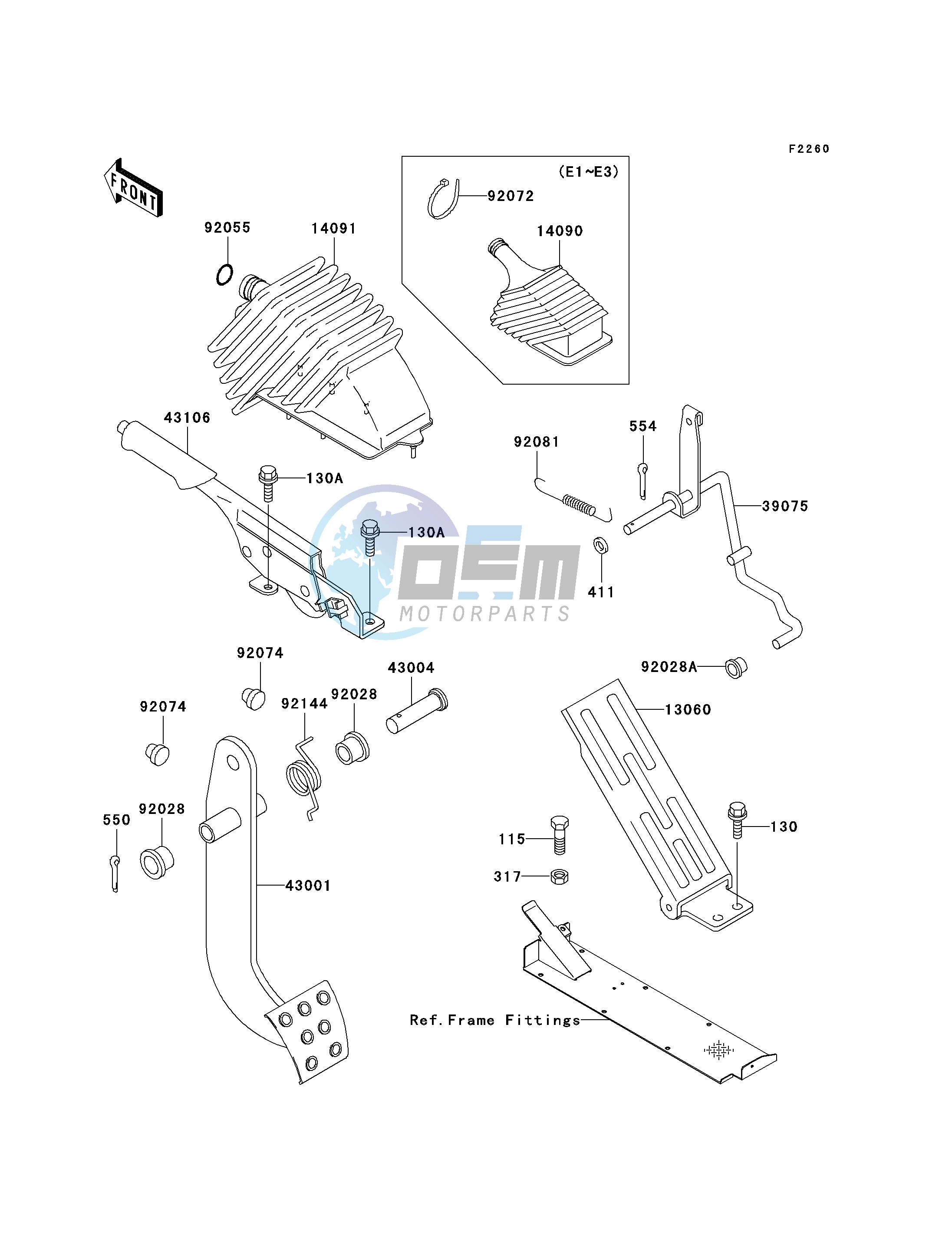 BRAKE PEDAL_THROTTLE LEVER