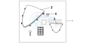 CBR1000RAA Europe Direct - (ED / ABS HRC) drawing WINDSCREEN CLEAR