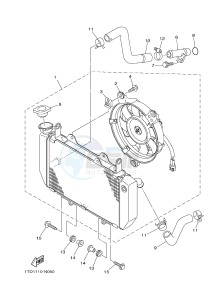 YFZ450R YFZ45YSXG (1TDN) drawing RADIATOR & HOSE