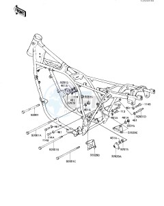 KZ 1300 A (A4) drawing FRAME FITTINGS