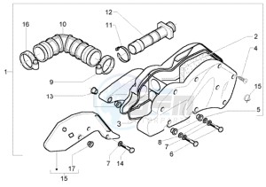 Beverly 125 RST drawing Air filter