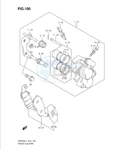 SV650/S drawing FRONT CALIPER (SV650SAL1 E24)