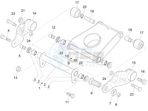 Fuoco 500 4t-4v ie e3 LT 800 drawing Swinging arm