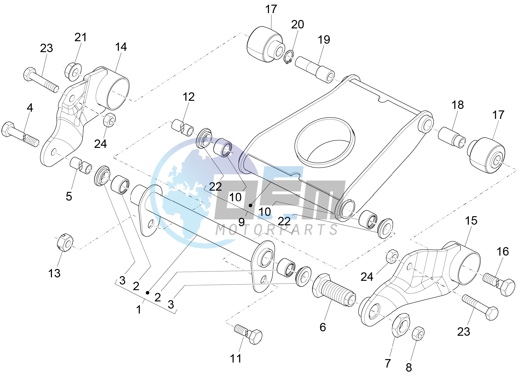 Swinging arm