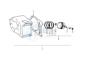 GRANTURISMO 125-200 drawing Cylinder - Piston