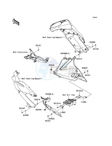 ER-6f EX650CBF GB XX (EU ME A(FRICA) drawing Cowling Lowers