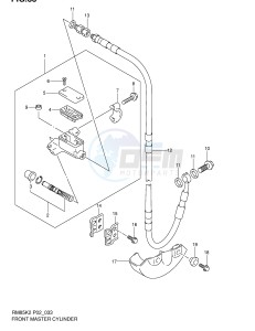 RM85 (P2) drawing FRONT MASTER CYLINDER