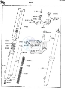 KX 80 C [KX80] (C2) [KX80] drawing FRONT FORK -- -F_NO.007513- -