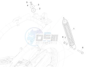 LIBERTY 50 IGET 4T 3V E4-2017-2019 (EMEA) drawing Rear suspension - Shock absorber/s