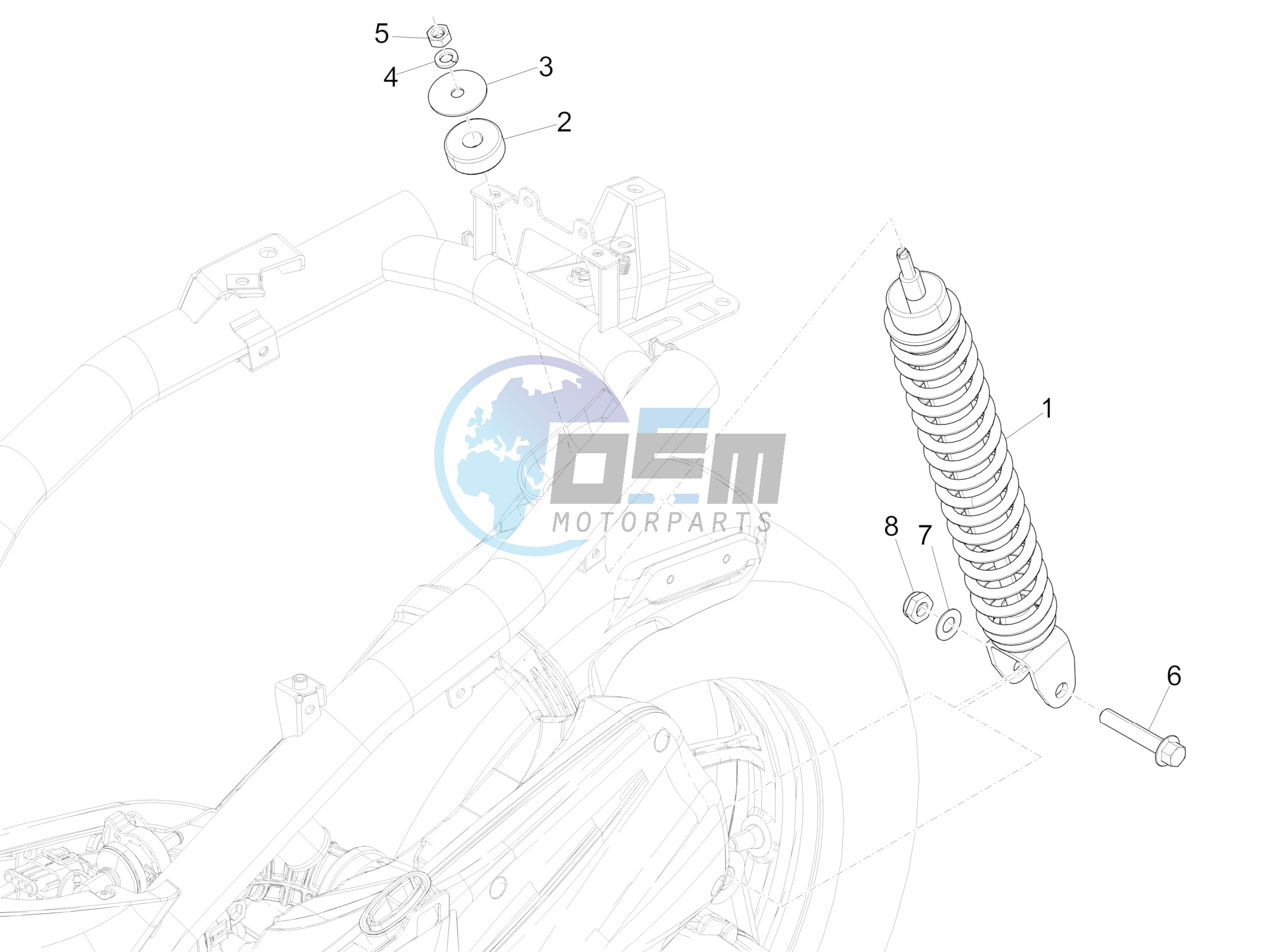 Rear suspension - Shock absorber/s