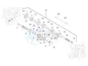 CAPONORD 1200 RALLY E3 ABS (NAFTA) drawing Gear box - Gear assembly