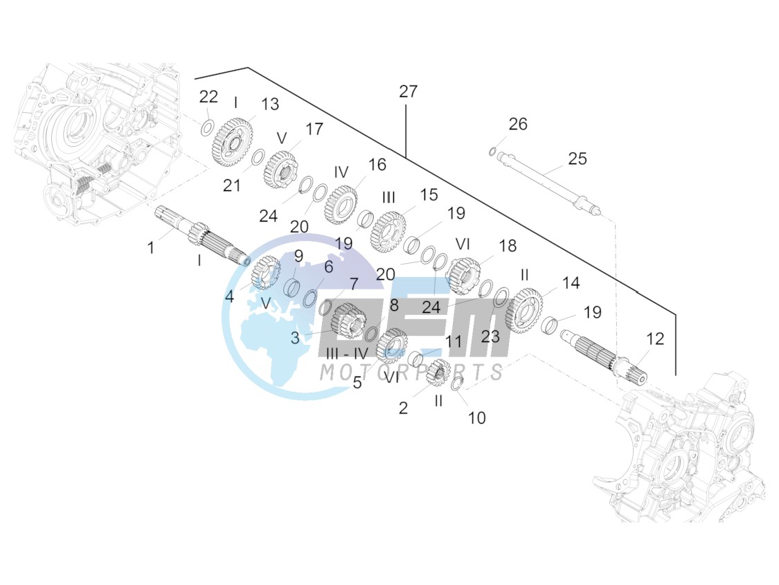 Gear box - Gear assembly