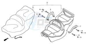 GL1500A GOLDWING ASPENCADE drawing SEAT