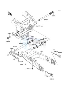 ZZR1200 ZX1200-C4H XX (EU ME A(FRICA) drawing Swingarm