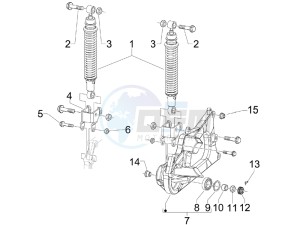 Beverly 500 Tourer (USA) USA drawing Rear suspension - Shock absorbers