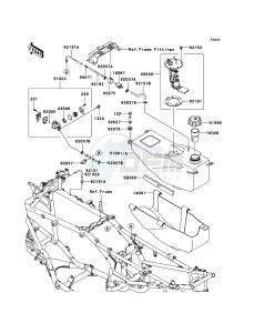 KFX700 KSV700B7F EU drawing Fuel Tank