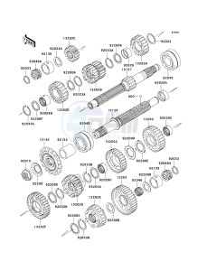 ZR 1000 B [Z1000] (7F-8F) 0B8F drawing TRANSMISSION