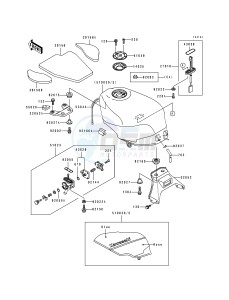 ZX 600 D [NINJA ZX-6] (D2-D4) [NINJA ZX-6] drawing FUEL TANK-- ZX600-D4- -