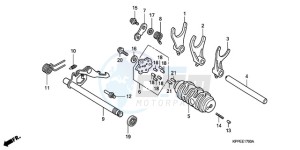 CBR125RW9 U / WH drawing GEAR SHIFT DRUM