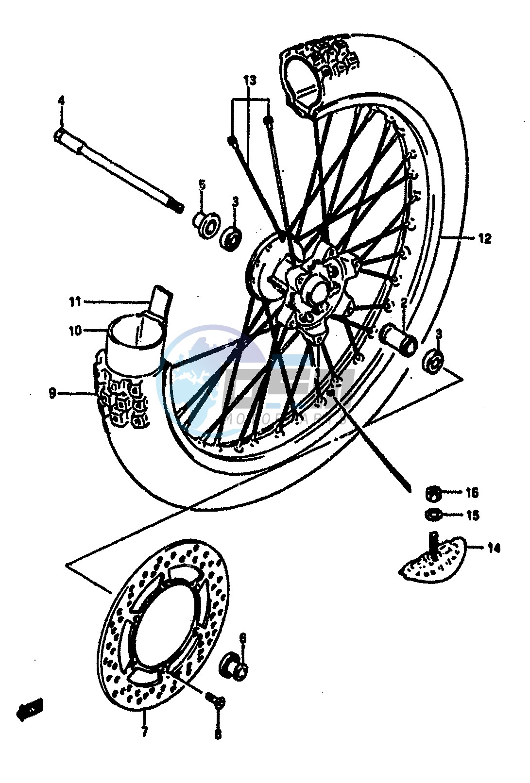 FRONT WHEEL (MODEL F)