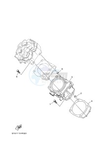 YFM700FWAD GRIZZLY 700 (B1AJ) drawing CYLINDER